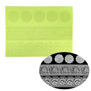 Силиконовый коврик для торта в форме цветка DIY, инструменты для украшения свадебного торта, сахарного кружева, формы для помадки, коврик для выпечки