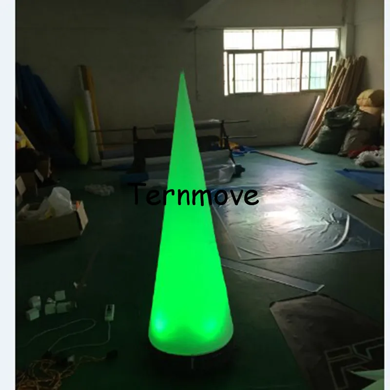 Красочная надувная светодиодная световая колонна/надувной конус для украшения