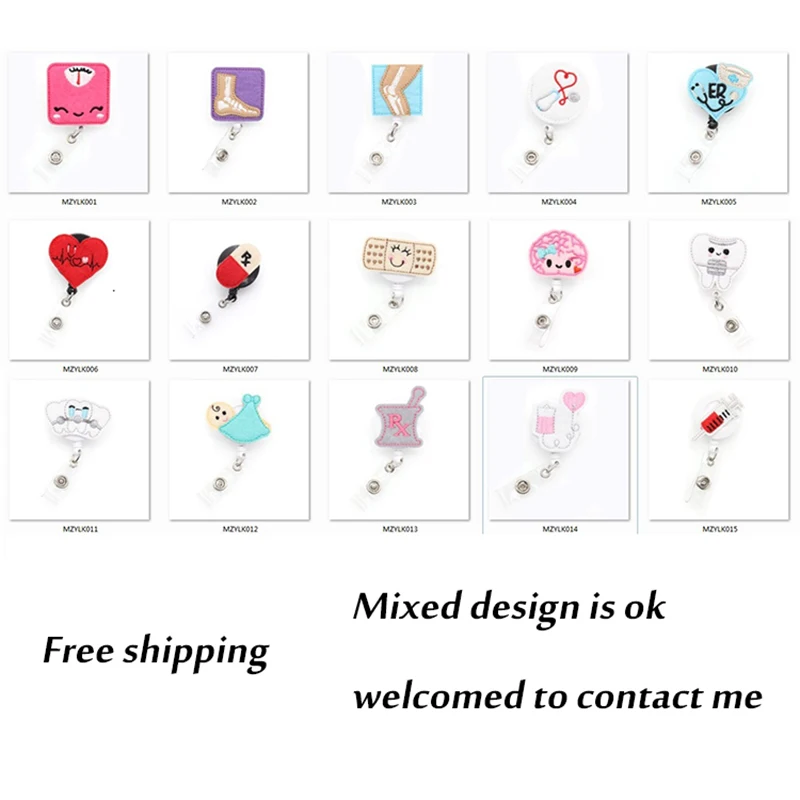 10 шт./лот скругленный стетоскоп медицинский выдвижной Бейдж катушка подарок