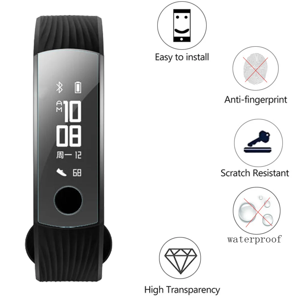 3 шт. смарт-браслет протектор экрана для huawei Honor Band 3 Высокая Прозрачная мягкая защитная пленка
