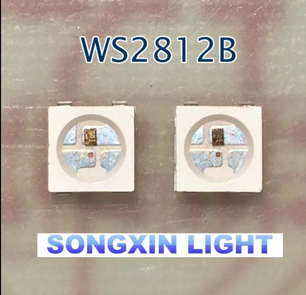 100 шт. WS2812B (4 контакта) 5050 SMD WS2812 индивидуально адресуемый цифровой светодиодный