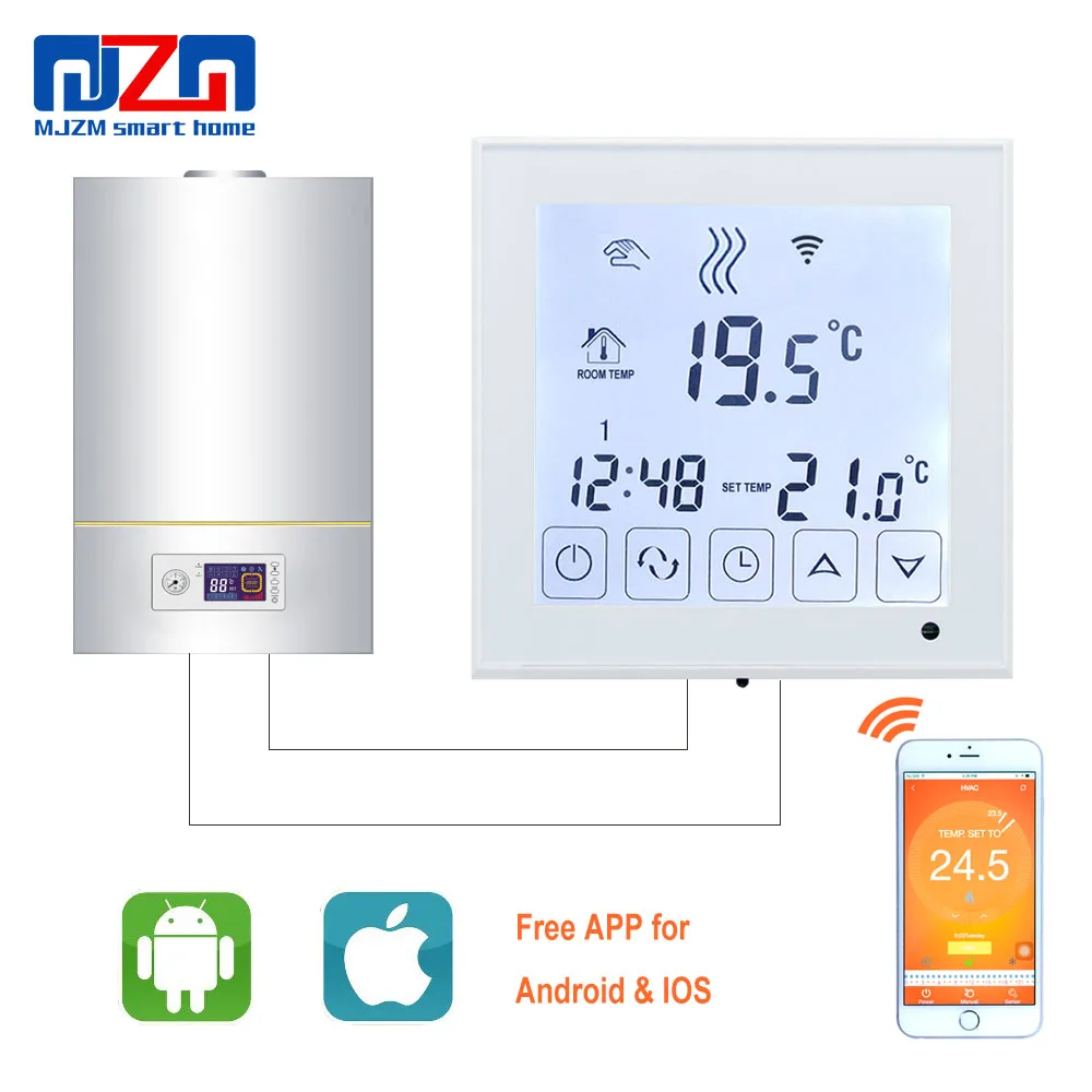 MJZM BGL03 1 WiFi термостат 220 В газовый котел нагревательный регулятор температуры