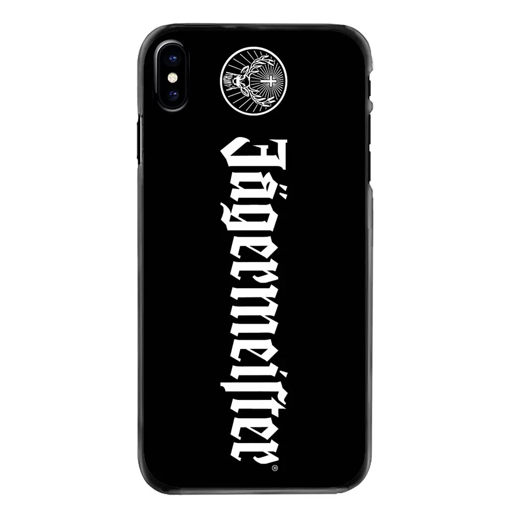 Art design логотип ЕГЕРМЕЙСТЕР пива Пластик черный чехол Чехол для iPhone 4 4S 5 5S 5C SE 6 S 7 8