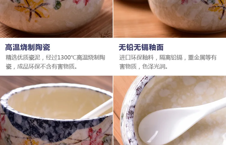 Керамика глазурь вниз вкус хранения баночки для специй Кухня Творческий для соли сахара перца хранения горшков Набор с бамбуковой стойкой и крышками