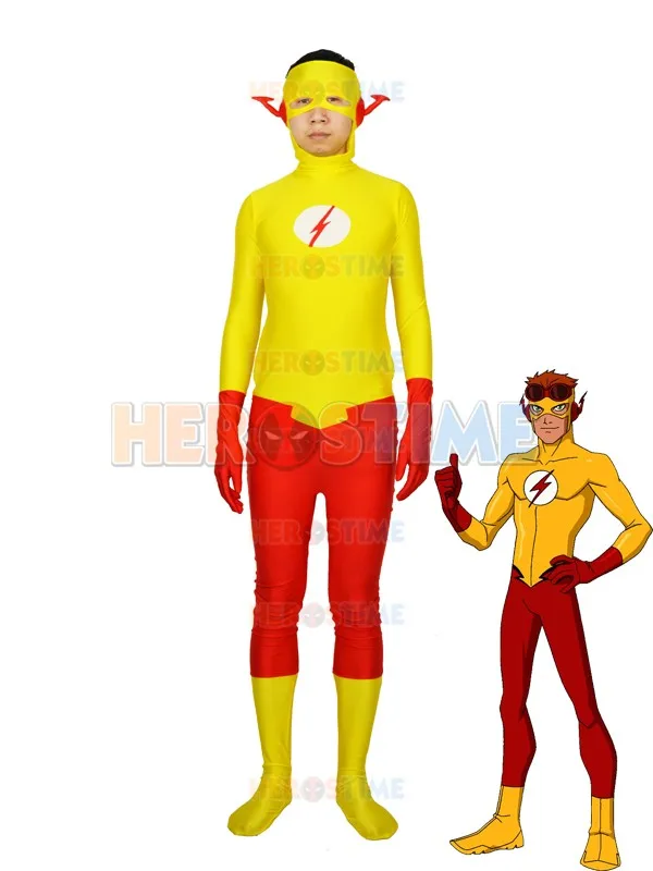 Детский костюм со вспышкой из лайкры и спандекса супергероя DC Comics The Flash мужской