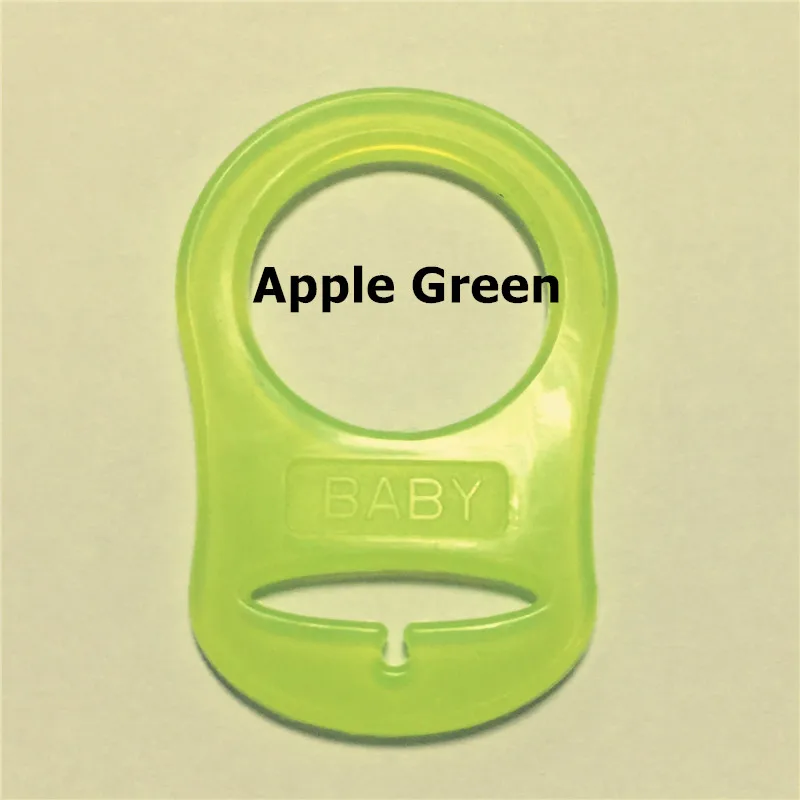 Apple Green Chenkai, 50 шт., прозрачный, пищевой, без БФА, силиконовый, для ребенка, мама, соска, цепь, держатель для соски, кольца, нук, пустышки, кольца, attache sucette - Цвет: Apple Green