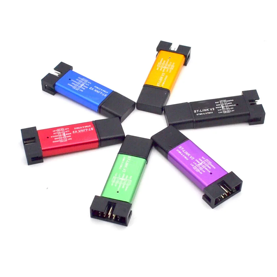 Горячая 10 шт./лот ST LINK Stlink ST-Link V2 Mini STM8 STM32 симулятор скачать программист Программирование с крышкой
