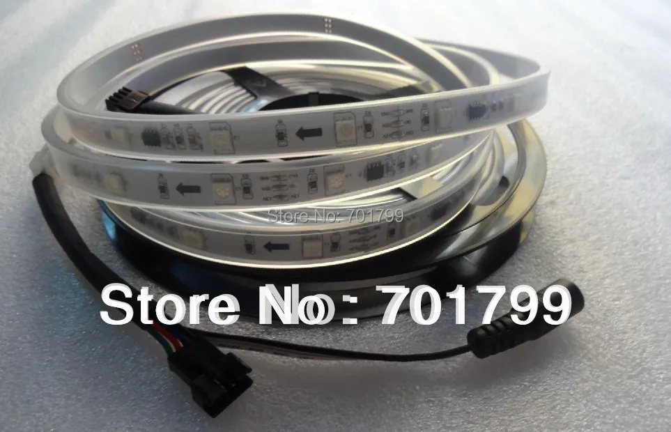5 м DC 12 В 30 светодиодов/м 10 шт. ws2811 ic/метр (10 пикселей) светодиодная цифровая лента