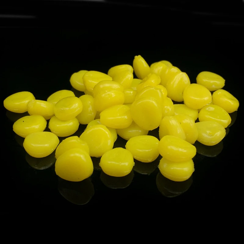 100 шт./лот мягкие рыболовные приманки в виде желтых ядер кукурузы Мягкая приманка