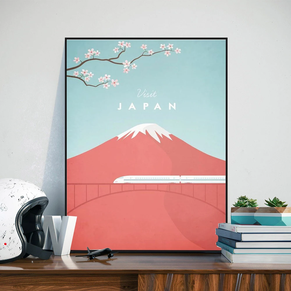 

Simple Wall Art abstracts Mount Fuji Nordic design painting Poster canvas Painting Prints framed Wall Art Decoration Home