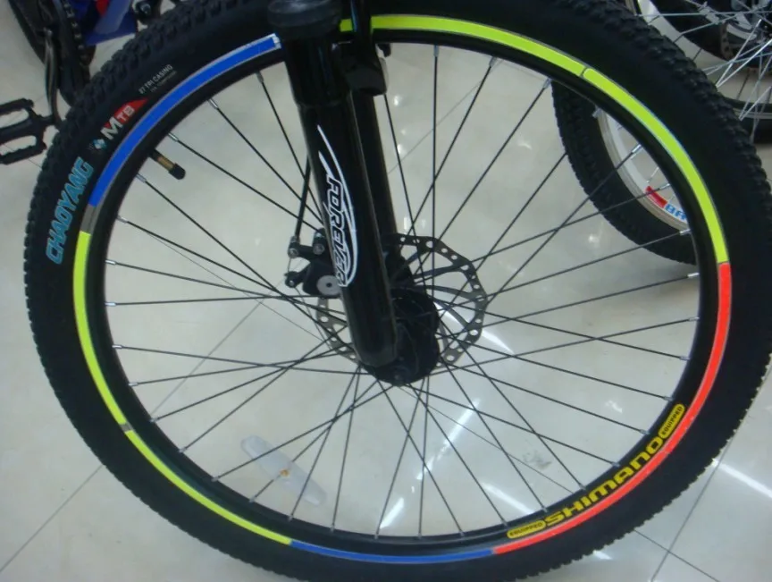 1 шт. 21 см X 8 см велосипедный отражатель флуоресцентный MTB дорожный велосипед наклейка велосипедный обод колеса Светоотражающая наклейка s Наклейка