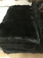 dyed black plate genuine rabbit fur material size 50cm110cm piece
