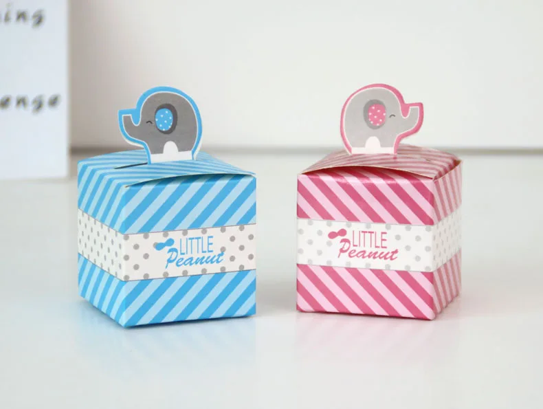 Бесплатная доставка 50 шт. розовый слон свадебные сувениры и подарки коробка для