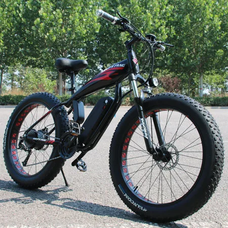 s-Black red Wolf's fang горный велосипед, электрический велосипед 48В 500Вт 13ач 27 скоростей 26X4,0, мощный Электрический толстый велосипед, литиевая батарея, внедорожный велосипед - Цвет: s-Black red