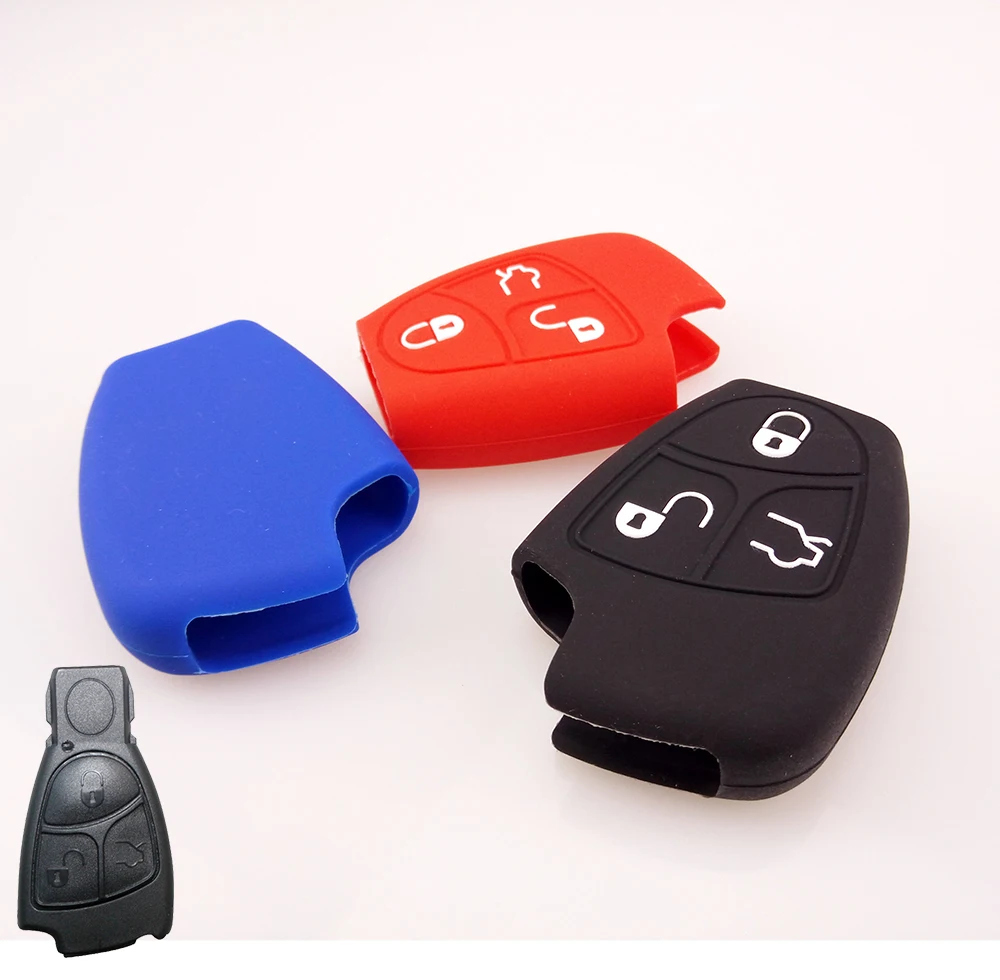 3 кнопки силиконовый автомобильный брелок резиновый чехол подходит для MERCEDES BENZ CLS