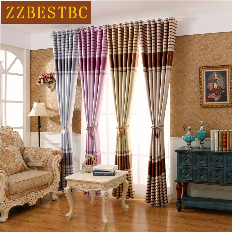Современные полосатые затемняющие шторы 4 цвета для гостиной окна кухни офиса