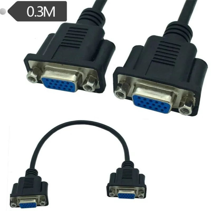 Короткий видеокабель 0 3 м HD15Pin VGA D Sub кабель Папа папа M/M мама и Мама RGB для