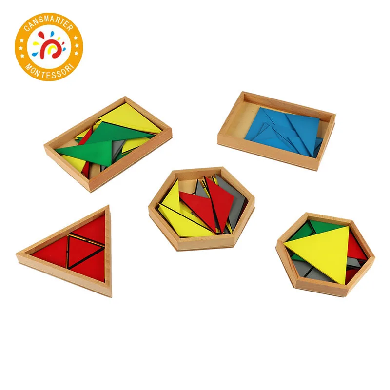 Детская игрушка Монтессори деревянные игрушки треугольник домашняя школьная
