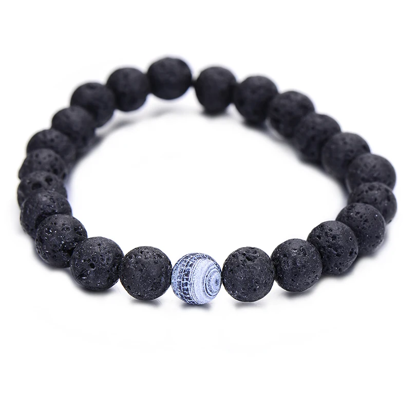 2 шт./компл. пары ювелирные изделия классический расстояние браслет для мужчин