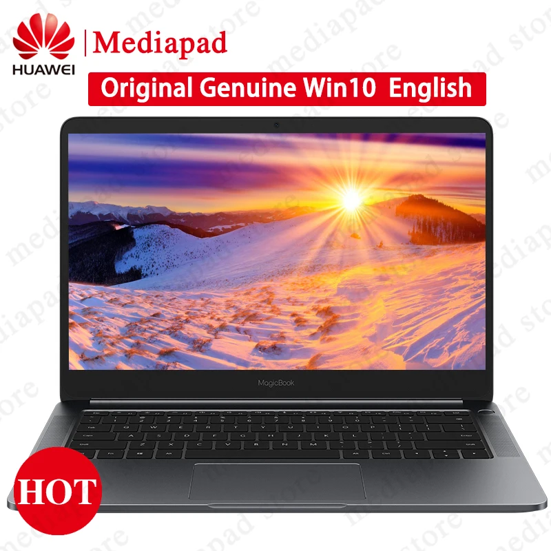 Ноутбук HUAWEI MagicBook Windows 10 14 дюймов 8 Gen i5/i7 процессор GeForce MX150 2 Гб GDDR5 ГБ 256 ГБ|Ноутбуки|