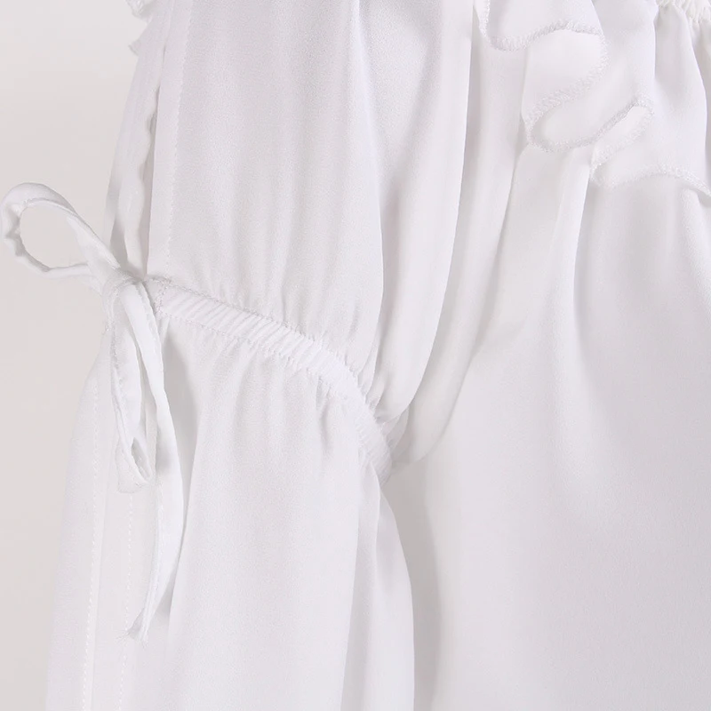 Милая женская Повседневная шифоновая рубашка сексуальные топы с открытыми