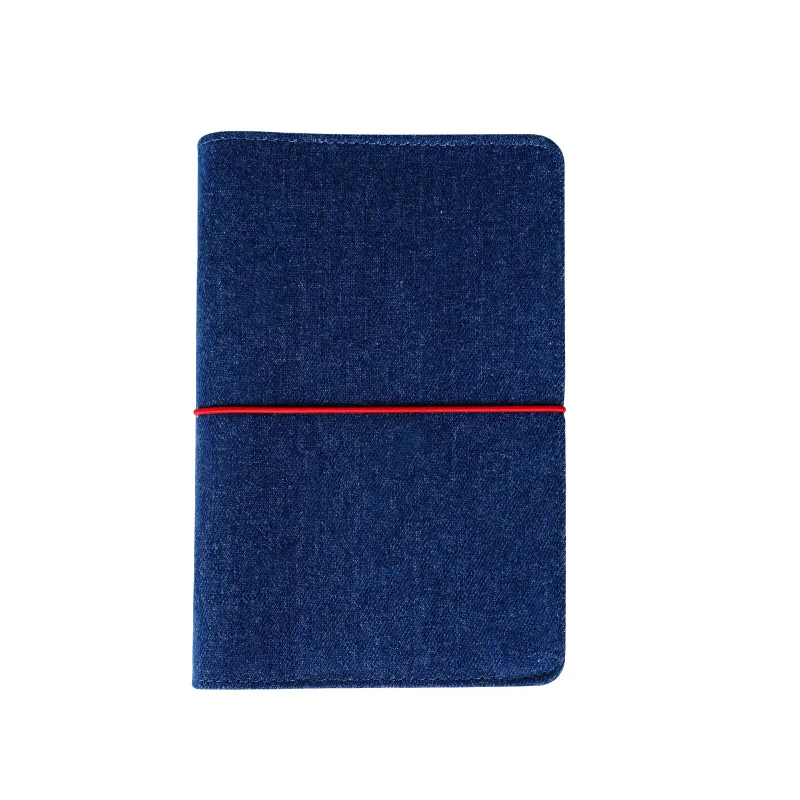 B Dark blue Red Хлопковая ткань, покрытая А5, блокнот, чистый цвет, botebook, для школы, используется, записная книжка, офисные школьные принадлежности, pocketbook - Цвет: B Dark blue Red