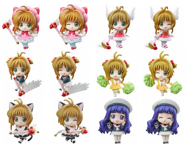 Аниме 5 см 6 шт./компл. Cardcaptor Sakura Мини фигурки Kinomoto Daidouji Tomoyo ПВХ Фигурки игрушки