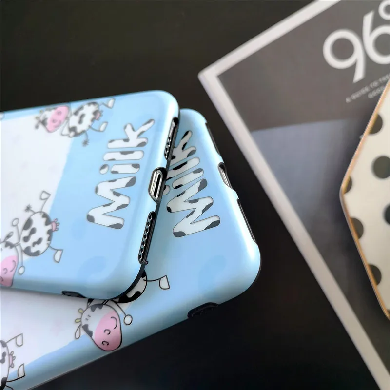Funny dairy cow Soft TPU Toy Cover For iPhone 6 6S 7 8 Plus X XR XS Max Cute Milk Phone Case IMD Toys |