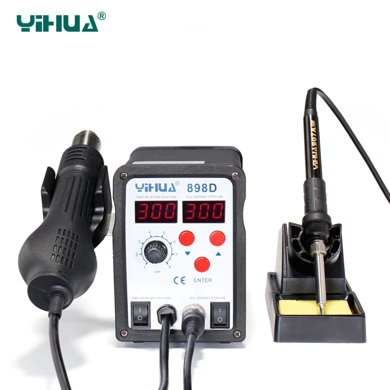 YIHUA 898D светодиодный цифровой 700 Вт бессвинцовое устройство для распайки smd