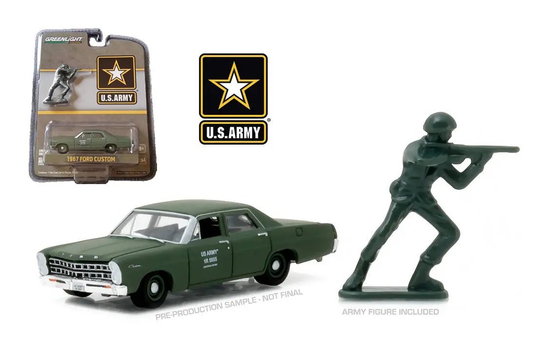 GL 1: 64 армии США 1967 FORD на заказ с пластиковым солдатом сплав модель автомобиля литья под давлением металлические игрушки подарок на день рождения для детей мальчик