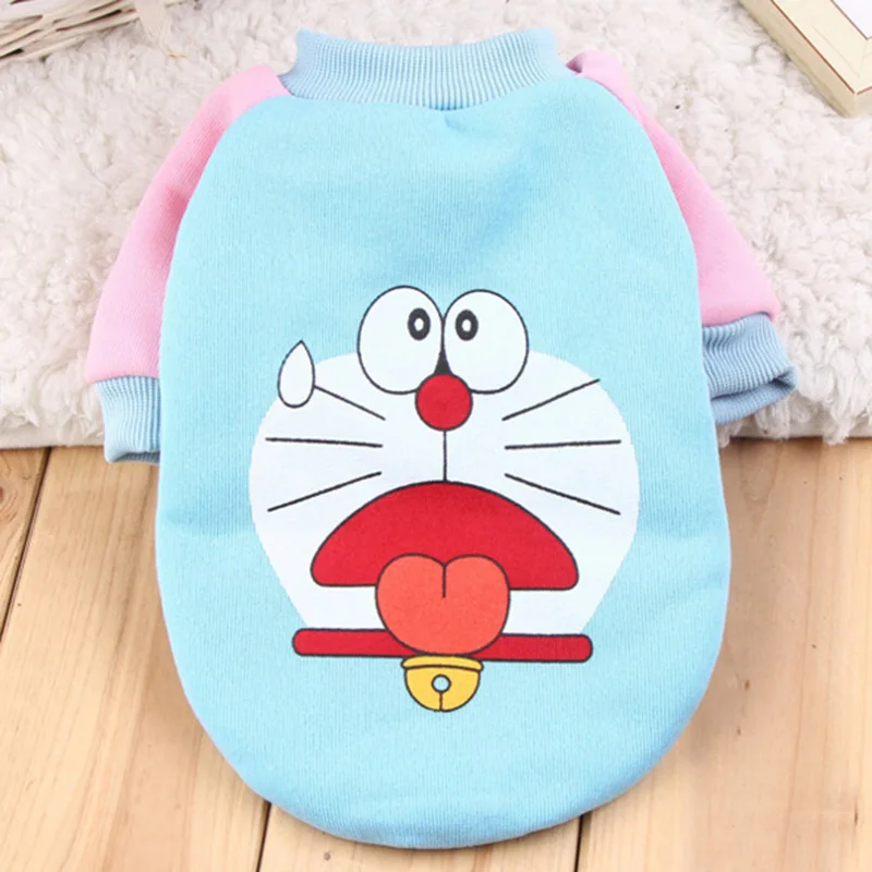 Hoodie-Doraemon Мультяшные худи для домашних собак, пальто, зимняя одежда для собак, одежда для маленьких собак, кошек, щенков, костюм для чихуахуа, Йоркцев, толстовка для собак, одежда для домашних животных - Цвет: Hoodie-Doraemon