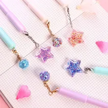 1 шт. милые ручки-подвески с пентаграммой 0,38 мм Kawaii нейтральная ручка новинка гелевые ручки для детей подарок для девочек школьные офисные принадлежности канцелярские принадлежности