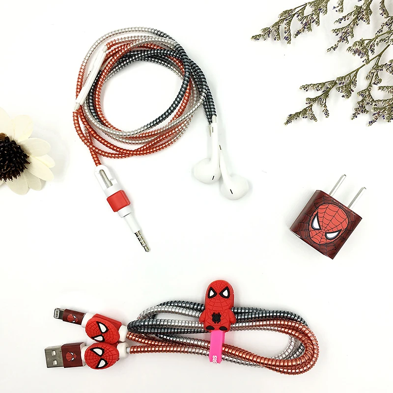 2018 милый мультяшный USB кабель для наушников протектор набор с кабелем Стикеры