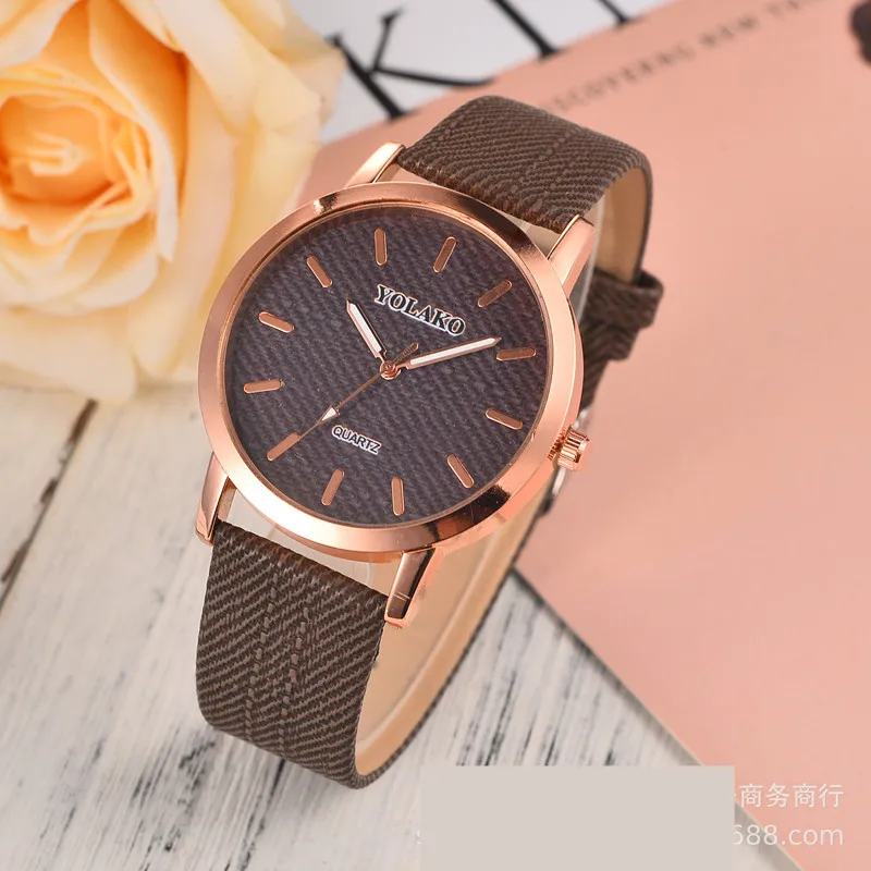 Известный бренд Yolake джинсовым пояс для женщин часы модные цифровые дамские