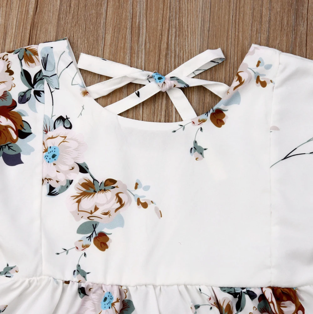 2019 Pudcoco Toddler Baby Kids Girls Ruffle Floral Tops Shorts Pants 2Pcs Outfits Clothes | Детская одежда и обувь