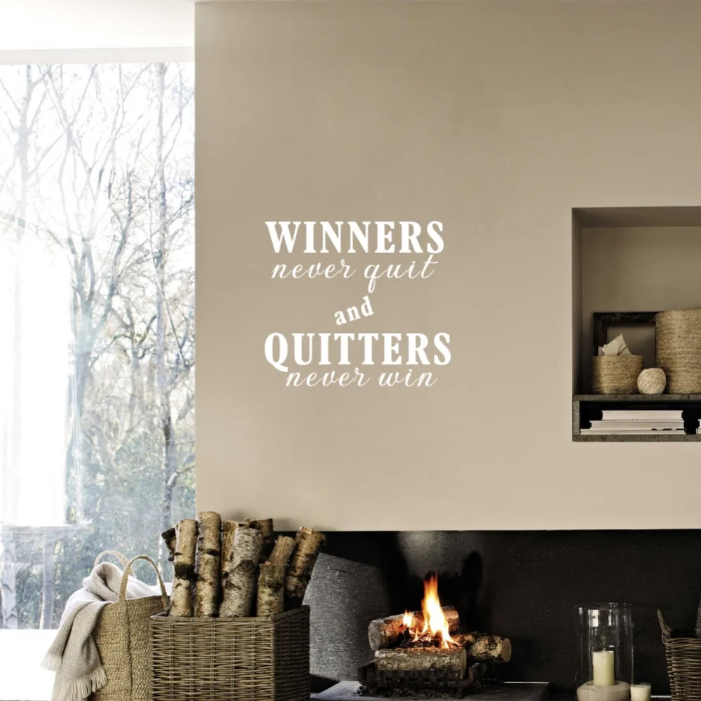 Победители никогда не уходят и выиграют вдохновляющие цитаты виниловые