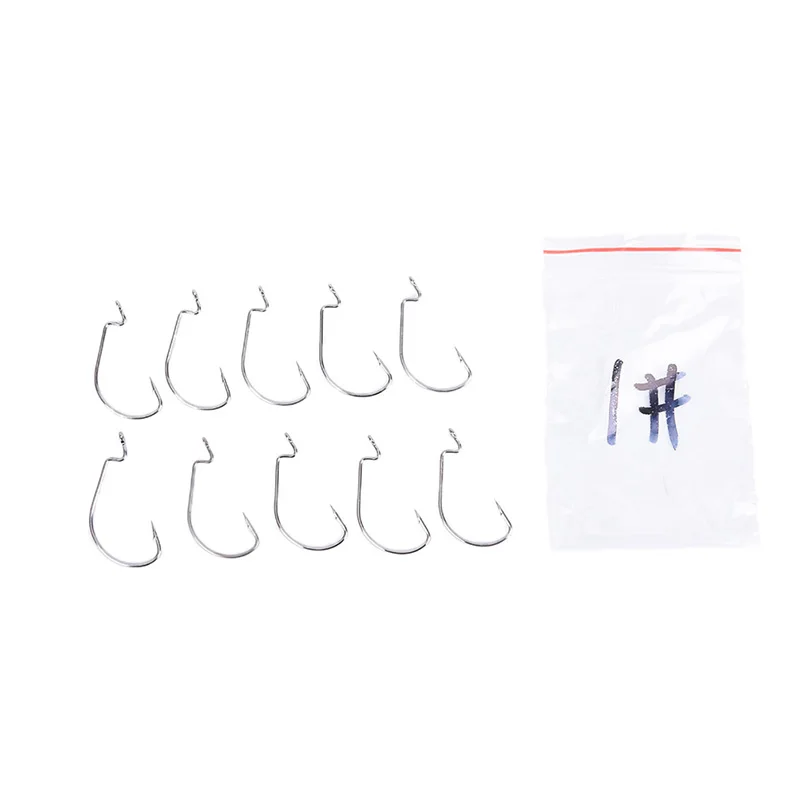 10 шт. мягкие рыболовные приманки из углеродистой стали крючки рукоятка джига