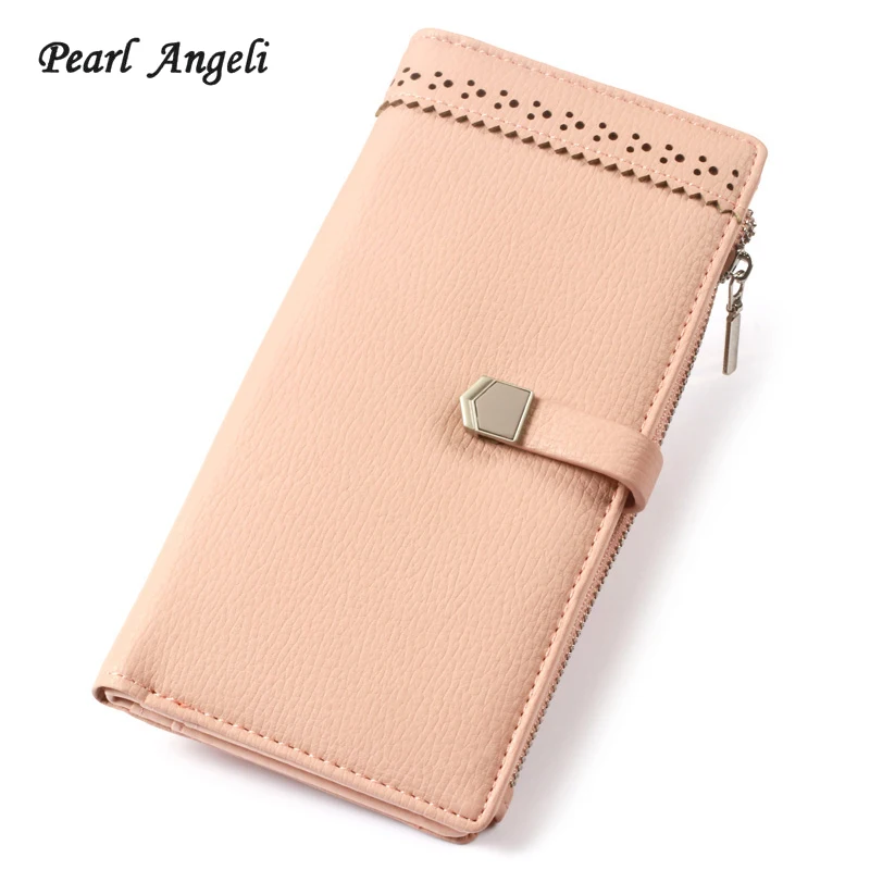 Pearl Angeli,, женский клатч, кошелек, Женский Длинный кошелек, Женский кошелек на молнии с застежкой, кошелек для монет и карт для девочек, Carteira Feminina