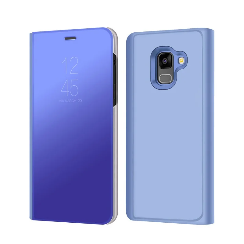 Dulcii Телефон чехол для Samsung Galaxy A8 случае просмотр информации поверхности зеркала