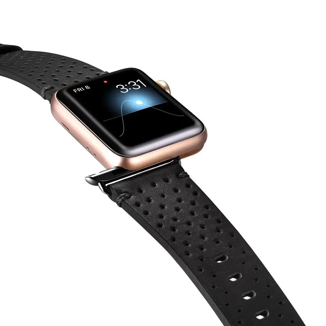 Ремешок из натуральной кожи для Apple Watch 38 мм 42 40 44 браслет iWatch Series 5/4/3/2/1 с