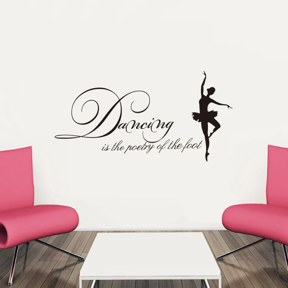 Танцовщица балета буквы цитаты танцы является собственностью ног наклейки на
