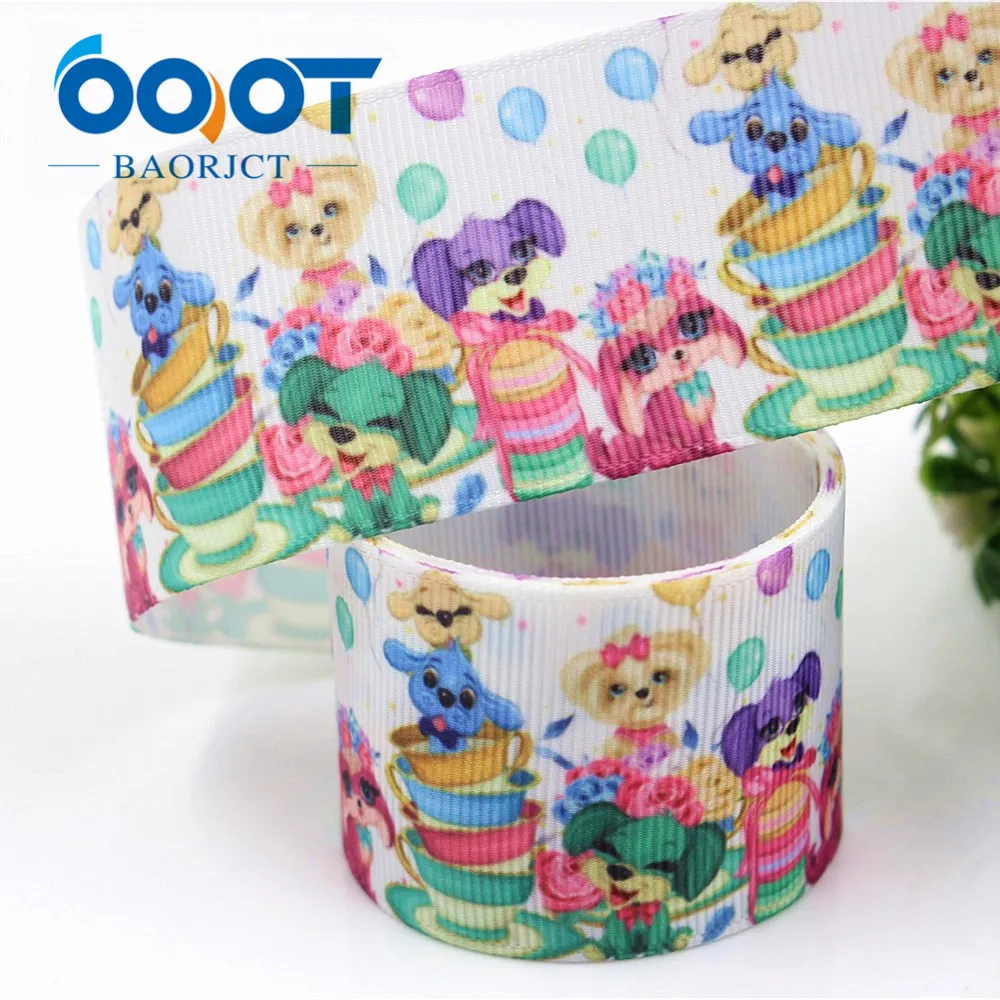 OOOT BAORJCT I-19411-927 1-1/2 дюйма 10 ярдов термопечать с животными ленты из корсажа шапка