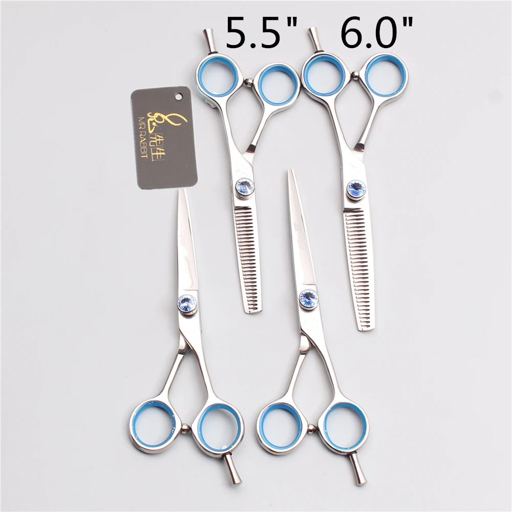 5.5&quot 6&quot JP 440C Mr Rabbit Scissors for a Hairstyle Cutting Shears Thinning Professional Hairdressing Kit M9012 | Красота и