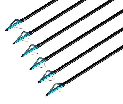 6pcs 6/12/24 Пакет 125 зерна 3 фиксированным лезвием охота Broadheads стрел и стрел для стрельбы из лука Охота очки металлические наконечники стрелы для блочного Лука и Охотный арбалет с употреблением желтого зубчика - Цвет: 6pcs