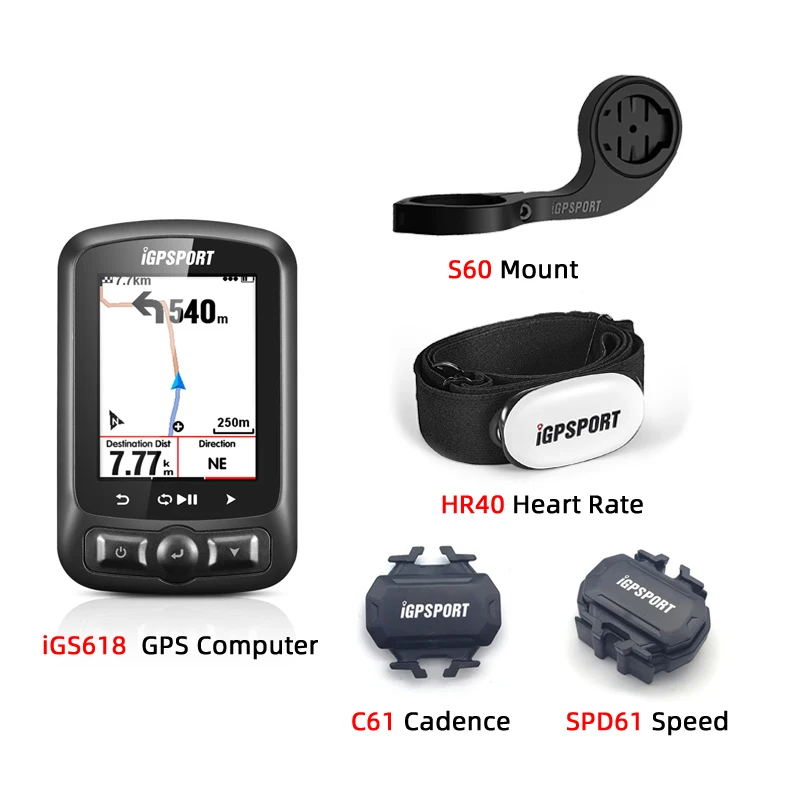I gps порт ANT+ gps IGS618 велосипед Bluetooth беспроводной секундомер Спидометр Водонепроницаемый IPX7 велосипедный Спидометр Comput - Цвет: Group H