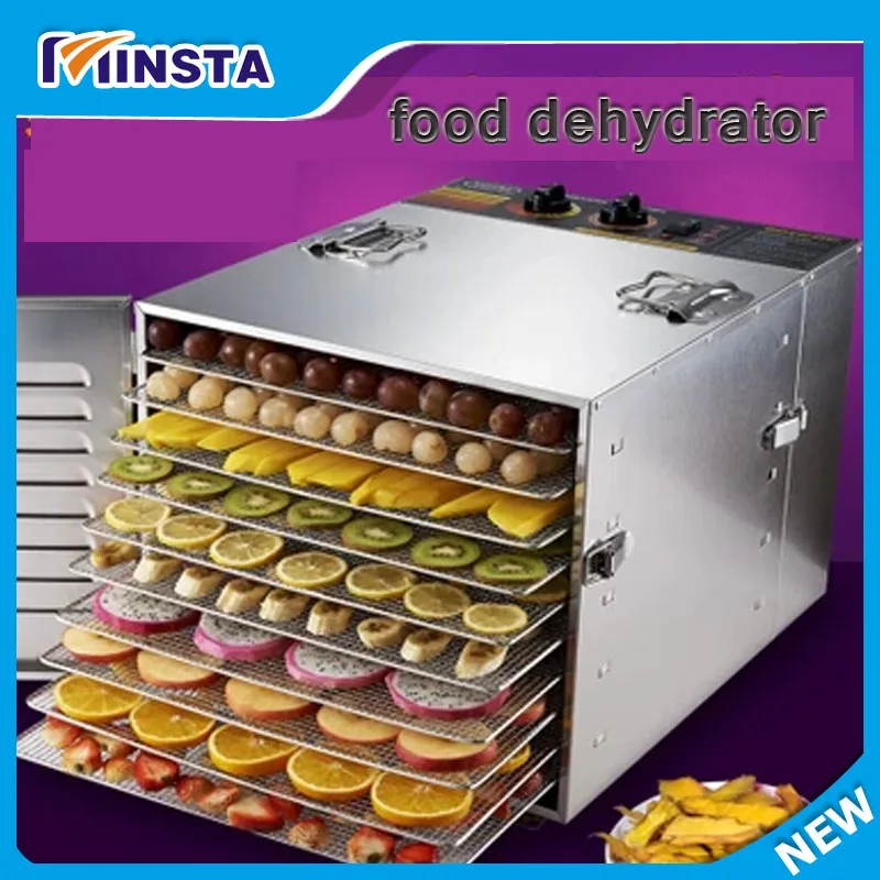 

commercial 10 Trays food fruit Dehydrator lemon dryer Kiwi fruit dehydrator 1000W Extra Large Capacity 16 Square Feet