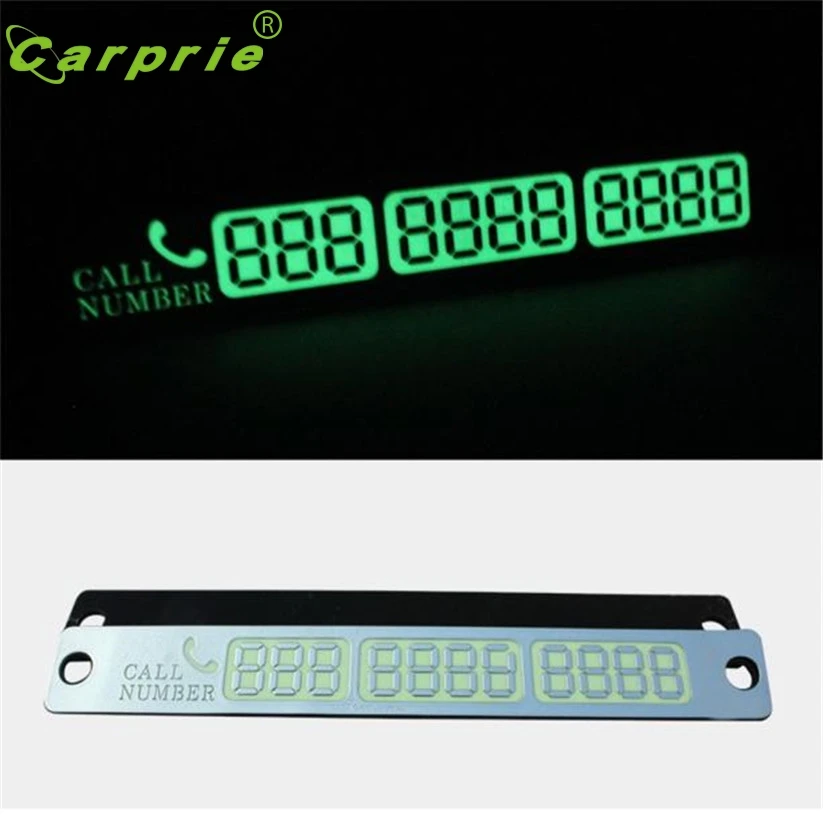 Автомобильная светящаяся Временная парковочная карта с присосками и номером