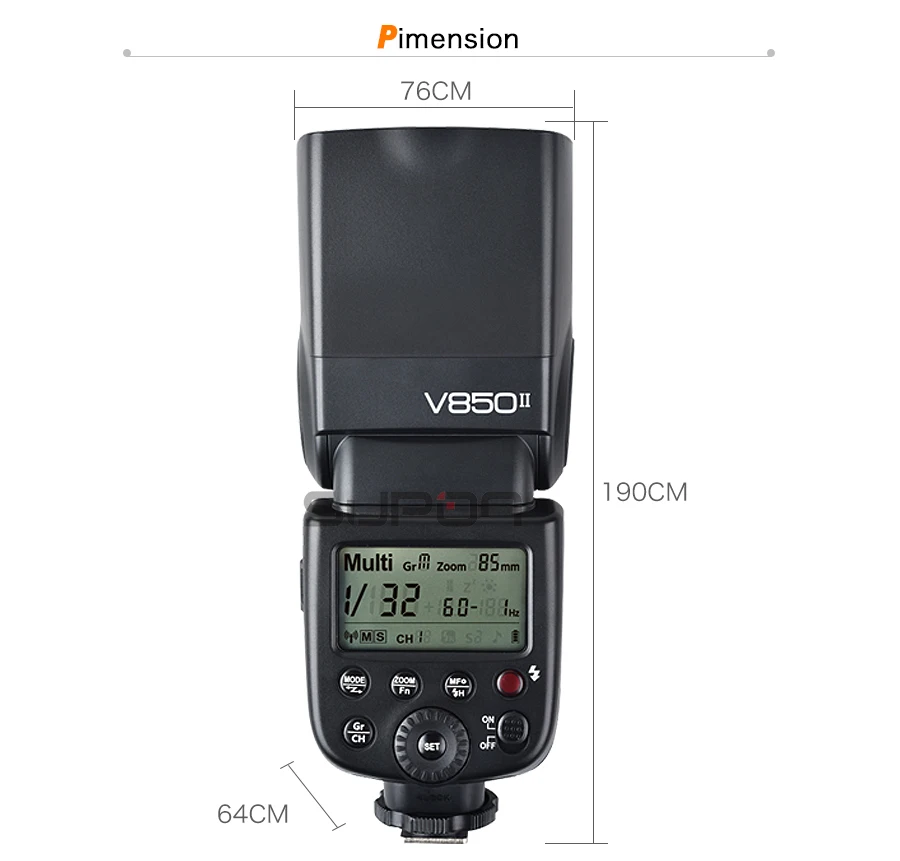 Godox V850II GN60 2000 мАч литий ионный аккумулятор 2 4G Беспроводная система X Speedlite