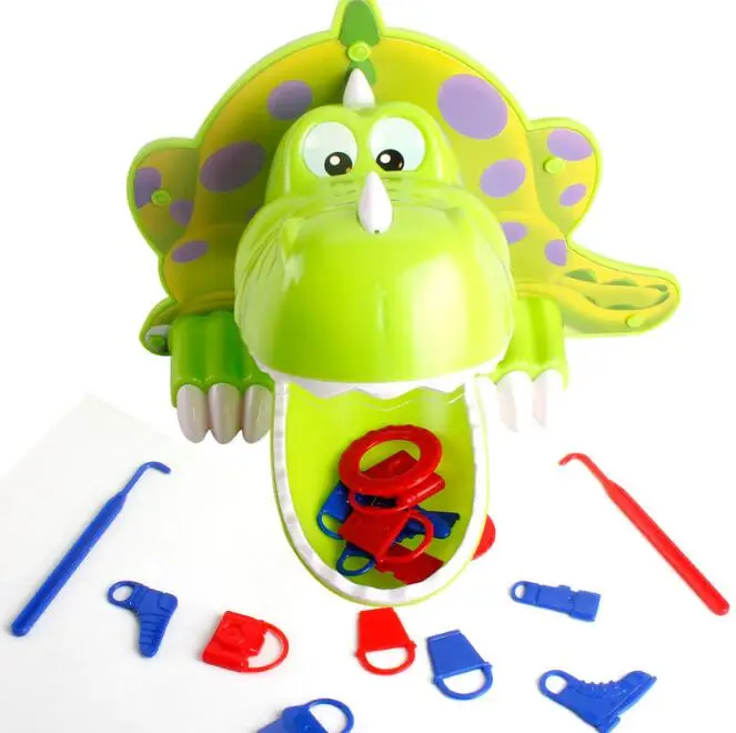 Креативный популярный голодный динозавр обучающий рот стоматолог поклевка