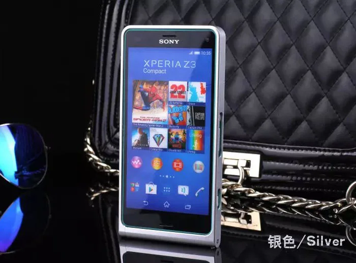 Silver Для sony Z 3 Compact D5803 бампер алюминиевый металлический бампер рамка чехол для sony Xperia Z3 Compact Z3 Mini Z3Mini D5803 D5833 - Цвет: Silver